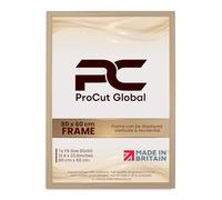 Procut Global 80x60CM Light Oak Picture Frames - Modern Photo Frame with Shatterproof Perspex for Wall or Tabletop - Ideal for Posters, Certificates & Print-Sizes A1 to A5 & 4x4 to 100x70cm Available