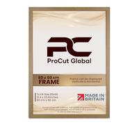Procut Global 80X60CM Oak Picture Frames - Modern Wooden Photo Frame with Shatterproof Perspex for Wall or Tabletop - Perfect for Posters, Certificates, Prints - Sizes & Colors Available