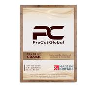 Procut Global 80X60CM Rustic Oak Picture Frames - Modern Wooden Photo Frame with Shatterproof Perspex for Wall or Tabletop - Perfect for Posters, Certificates, Prints - Sizes & Colors Available