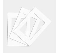 Procut Global 80x60cm White Picture Mounts Board to Fit 50x70cm Aperture Size - Photo Mount Card Ideal for Prints, Artwork, Crafts & Certificates - Sizes & Colors Available - Pack of 3