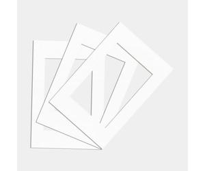 Procut Global 80x60cm White Picture Mounts Board to Fit 50x70cm Aperture Size - Photo Mount Card Ideal for Prints, Artwork, Crafts & Certificates - Sizes & Colors Available - Pack of 3