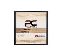 Procut Global 80x80CM Black Picture Frames - Classic Wooden Photo Frame with Shatterproof Perspex for Wall or Tabletop - Perfect for Posters, Certificates & Prints - Sizes & Colors Available