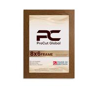Procut Global 8X6 Dark Oak Picture Frames - Modern Wooden Photo Frame with Shatterproof Perspex for Wall or Tabletop - Perfect for Posters, Certificates, Prints - Sizes & Colors Available