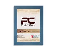 Procut Global 8X6 Navy Blue Picture Frames - Modern Wooden Photo Frame with Shatterproof Perspex for Wall or Tabletop - Perfect for Posters, Certificates, Prints - Sizes & Colors Available