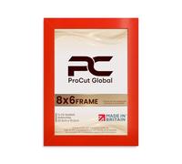 Procut Global 8X6 Red Picture Frames - Modern Wooden Photo Frame with Shatterproof Perspex for Wall or Tabletop - Perfect for Posters, Certificates, Prints - Sizes & Colors Available