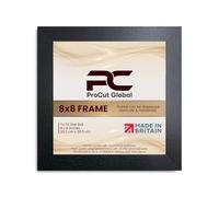 Procut Global 8X8 Black Picture Frames - Modern Wooden Photo Frame with Shatterproof Perspex for Wall or Tabletop - Perfect for Posters, Certificates, Prints - Sizes & Colors Available