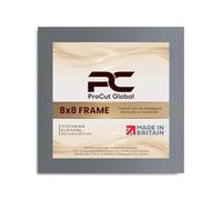 Procut Global 8X8 Dark Grey Picture Frames - Modern Wooden Photo Frame with Shatterproof Perspex for Wall or Tabletop - Perfect for Posters, Certificates, Prints - Sizes & Colors Available