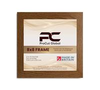Procut Global 8X8 Dark Oak Picture Frames - Modern Wooden Photo Frame with Shatterproof Perspex for Wall or Tabletop - Perfect for Posters, Certificates, Prints - Sizes & Colors Available