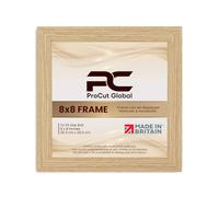 Procut Global 8x8 Light Oak Picture Frames - Modern Photo Frame with Shatterproof Perspex for Wall or Tabletop - Ideal for Posters, Certificates & Print-Sizes A1 to A5 & 4x4 to 100x70cm Available