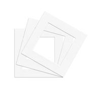 Procut Global 8x8" White Picture Mounts Board to Fit 6x6" Aperture Size - Photo Mount Card Ideal for Prints, Artwork, Crafts & Certificates - Sizes & Colors Available - Pack of 3