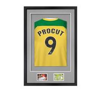 Procut Global 90x60CM Football Shirt Frame Display | 3D Deep Box with Silver Mount - 58x40CM Shirt Window & Two 5x3.5" Photo Apertures | DIY Kit for Rugby, Cricket & Sport Jerseys | Matte Black