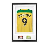 Procut Global 90x60CM Football Shirt Frame Display | 3D Deep Box with White Mount - 58x40CM Shirt Window & Two 5x3.5" Photo Apertures | DIY Kit for Rugby, Cricket & Sport Jerseys | Matte Black