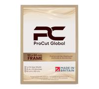 Procut Global 90x60CM Light Oak Picture Frames - Modern Photo Frame with Shatterproof Perspex for Wall or Tabletop - Ideal for Posters, Certificates & Print-Sizes A1 to A5 & 4x4 to 100x70cm Available
