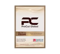 Procut Global 90x60CM Oak Picture Frames - Classic Wooden Photo Frame with Shatterproof Perspex for Wall or Tabletop - Perfect for Posters, Certificates & Prints - Sizes & Colors Available