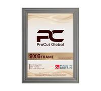 Procut Global 9X6 Dark Grey Picture Frames - Classic Wooden Photo Frame with Shatterproof Perspex for Wall or Tabletop - Perfect for Posters, Certificates & Prints - Sizes & Colors Available