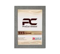 Procut Global 9X6 Grey Marble Picture Frames - Modern Wooden Photo Frame with Shatterproof Perspex for Wall or Tabletop - Perfect for Posters, Certificates, Prints - Sizes & Colors Available