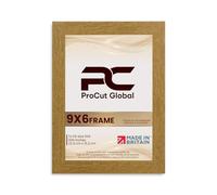 Procut Global 9X6 Oak Picture Frames - Modern Wooden Photo Frame with Shatterproof Perspex for Wall or Tabletop - Perfect for Posters, Certificates, Prints - Sizes & Colors Available