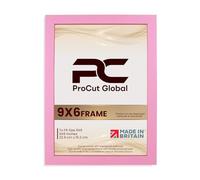 Procut Global 9X6 Pink Picture Frames - Sleek Wooden Photo Frame with Shatterproof Perspex for Wall or Tabletop - Perfect for Posters, Certificates, Prints-Multiple Sizes & Colors Available