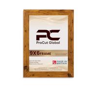Procut Global 9X6 Rustic Oak Picture Frames - Modern Wooden Photo Frame with Shatterproof Perspex for Wall or Tabletop - Perfect for Posters, Certificates, Prints - Sizes & Colors Available