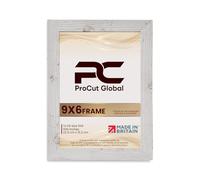 Procut Global 9X6 White Rustic Picture Frames - Modern Wooden Photo Frame with Shatterproof Perspex for Wall or Tabletop - Perfect for Posters, Certificates, Prints - Sizes & Colors Available
