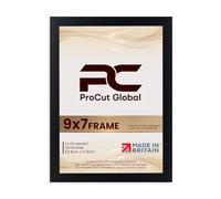 Procut Global 9X7 Black Picture Frames - Sleek Wooden Photo Frame with Shatterproof Perspex for Wall or Tabletop - Perfect for Posters, Certificates, Prints-Multiple Sizes & Colors Available