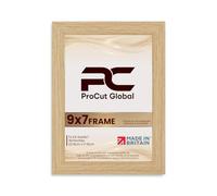 Procut Global 9x7 Light Oak Picture Frames - Modern Photo Frame with Shatterproof Perspex for Wall or Tabletop - Ideal for Posters, Certificates & Print-Sizes A1 to A5 & 4x4 to 100x70cm Available