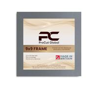 Procut Global 9X9 Dark Grey Picture Frames - Modern Wooden Photo Frame with Shatterproof Perspex for Wall or Tabletop - Perfect for Posters, Certificates, Prints - Sizes & Colors Available