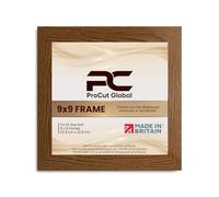 Procut Global 9X9 Dark Oak Picture Frames - Modern Wooden Photo Frame with Shatterproof Perspex for Wall or Tabletop - Perfect for Posters, Certificates, Prints - Sizes & Colors Available