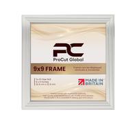 Procut Global 9X9 Light Grey Picture Frames - Classic Wooden Photo Frame with Shatterproof Perspex for Wall or Tabletop - Perfect for Posters, Certificates & Prints - Sizes & Colors Available