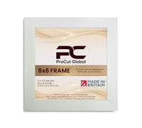 Procut Global 9X9 White Picture Frames - Modern Wooden Photo Frame with Shatterproof Perspex for Wall or Tabletop - Perfect for Posters, Certificates, Prints - Sizes & Colors Available