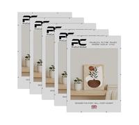 Procut Global A2 Clip Frames (Pack of 5) - Frameless Perspex Wall-Mount Display for Posters, Pictures, Photos & Certificates - Lightweight & Shatterproof - Available in Sizes and Sets