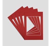 Procut Global A2 Crimson Picture Mounts to Fit A3 Aperture - Precision Cut Cardboard Photo Mount - Ideal for Frames, Prints, Artwork & Certificates - Sizes & Colours Available - 5 Pack