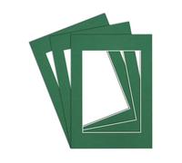 Procut Global A2 Emerald Picture Mounts to Fit A3 Aperture - Precision Cut Cardboard Photo Mount - Ideal for Frames, Prints, Artwork & Certificates - Sizes & Colours Available - 3 Pack