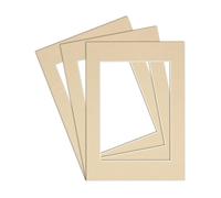 Procut Global A2 Ivory Picture Mounts to Fit A3 Aperture - Precision Cut Cardboard Photo Mount - Ideal for Frames, Prints, Artwork & Certificates - Sizes & Colours Available - 3 Pack