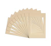 Procut Global A2 Ivory Picture Mounts to Fit A3 Aperture - Precision Cut Cardboard Photo Mount - Ideal for Frames, Prints, Artwork & Certificates - Sizes & Colours Available - 10 Pack