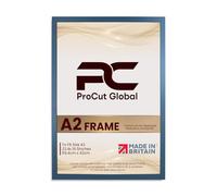 Procut Global A2 Navy Blue Picture Frames - Sleek Wooden Photo Frame with Shatterproof Perspex for Wall or Tabletop - Perfect for Posters, Certificates, Prints-Multiple Sizes & Colors Available