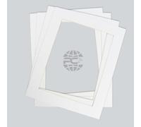 Procut Global A2 White Picture Mount to Fit A3 Aperture Size - Photo Mounts Sheet Cut to Size - Cardboard Mount for Photos, Posters, Prints & Certificates - UK Made - Pack of 5