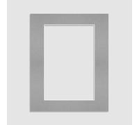 Procut Global A3 Silver Picture Mounts to Fit A4 Aperture Size - Photo Mount Sheets for Frames, Posters, Prints & Certificates - Sizes A1 to A6 & 5x5 to 100x70CM & Colors Available