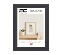 Procut Global A4 Dark Grey Picture Frames - Modern Step Wooden Photo Frame with Shatterproof Perspex for Wall or Tabletop - Perfect for Posters, Certificates & Prints - Sizes & Colors Available