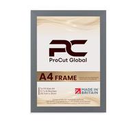 Procut Global A4 Dark Grey Picture Frames - Sleek Wooden Photo Frame with Shatterproof Perspex for Wall or Tabletop - Perfect for Posters, Certificates, Prints-Multiple Sizes & Colors Available