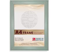 Procut Global A4 Green Picture Frames - Classic Wooden Photo Frame with Shatterproof Perspex for Wall or Tabletop - Ideal for Posters, Certificates & Prints - Sizes & Colors Available