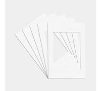 Procut Global A4 White Picture Mounts Board to Fit 9x6" Aperture Size - Photo Mount Card Ideal for Prints, Artwork, Crafts & Certificates - Sizes & Colors Available - Pack of 5
