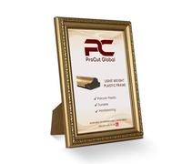 Procut Global A5 Gold Picture Frames - Vintage Photo Frame with Shatterproof Perspex for Wall or Tabletop - Ideal for Posters, Certificates & Prints - Sizes & Colors Available