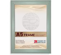 Procut Global A5 Green Picture Frames - Classic Wooden Photo Frame with Shatterproof Perspex for Wall or Tabletop - Ideal for Posters, Certificates & Prints - Sizes & Colors Available