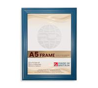 Procut Global A5 Navy Blue Picture Frames - Classic Wooden Photo Frame with Shatterproof Perspex for Wall or Tabletop - Ideal for Posters, Certificates & Prints - Sizes A2 to A5 & Colors Available