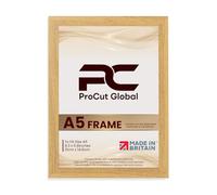 Procut Global A5 Oak Picture Frames - Sleek Wooden Photo Frame with Shatterproof Perspex for Wall or Tabletop - Perfect for Posters, Certificates, Prints-Multiple Sizes & Colors Available