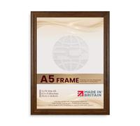 Procut Global A5 Walnut Picture Frames - Classic Wooden Photo Frame with Shatterproof Perspex for Wall or Tabletop - Ideal for Posters, Certificates & Prints - Sizes A2 to A5 & Colors Available