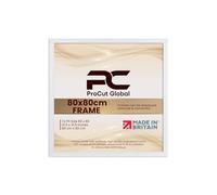 Procut Global Classic 80x80 cm Photo Frame - White Handmade Frame with Safe Perspex Front & Wall Hooks - Premium Synthetic Wood