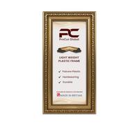 Procut Global Ornate Gold Vintage Picture Frames For Photos - 10x4" | Engineered Wood With Clear Perspex Front For Shabby Chic Wall Art & Tabletop Display - Ideal For Posters, Prints & Home Decor