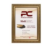 Procut Global Ornate Gold Vintage Picture Frames For Photos - 10x8" | Engineered Wood With Clear Perspex Front For Shabby Chic Wall Art & Tabletop Display - Ideal For Posters, Prints & Home Decor